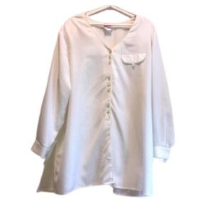 H.E.R PLUS SIZE Vintage Long Sleeve Button down Blouse, Size 44